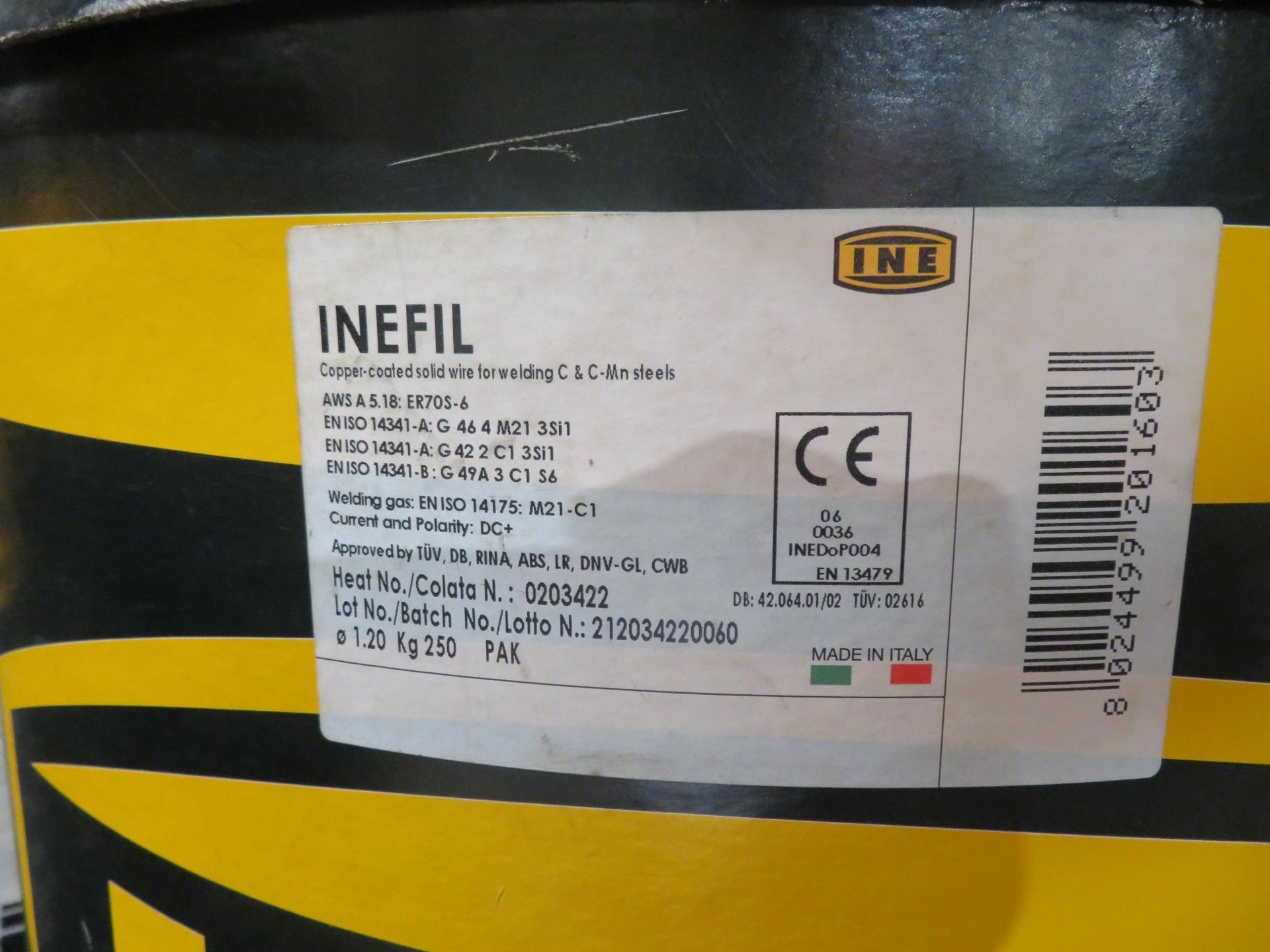 4x part drums of Inefil welding wire - Image 7 of 7