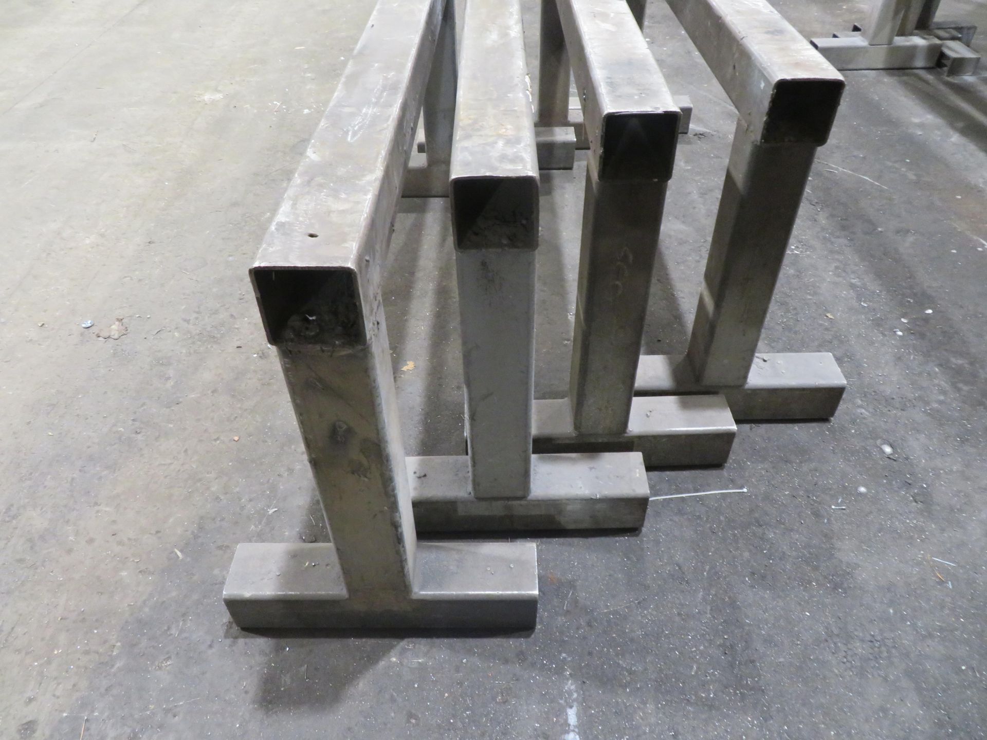 4x box section steel trestles (1500 x 100 x 700mm High) - Image 2 of 2