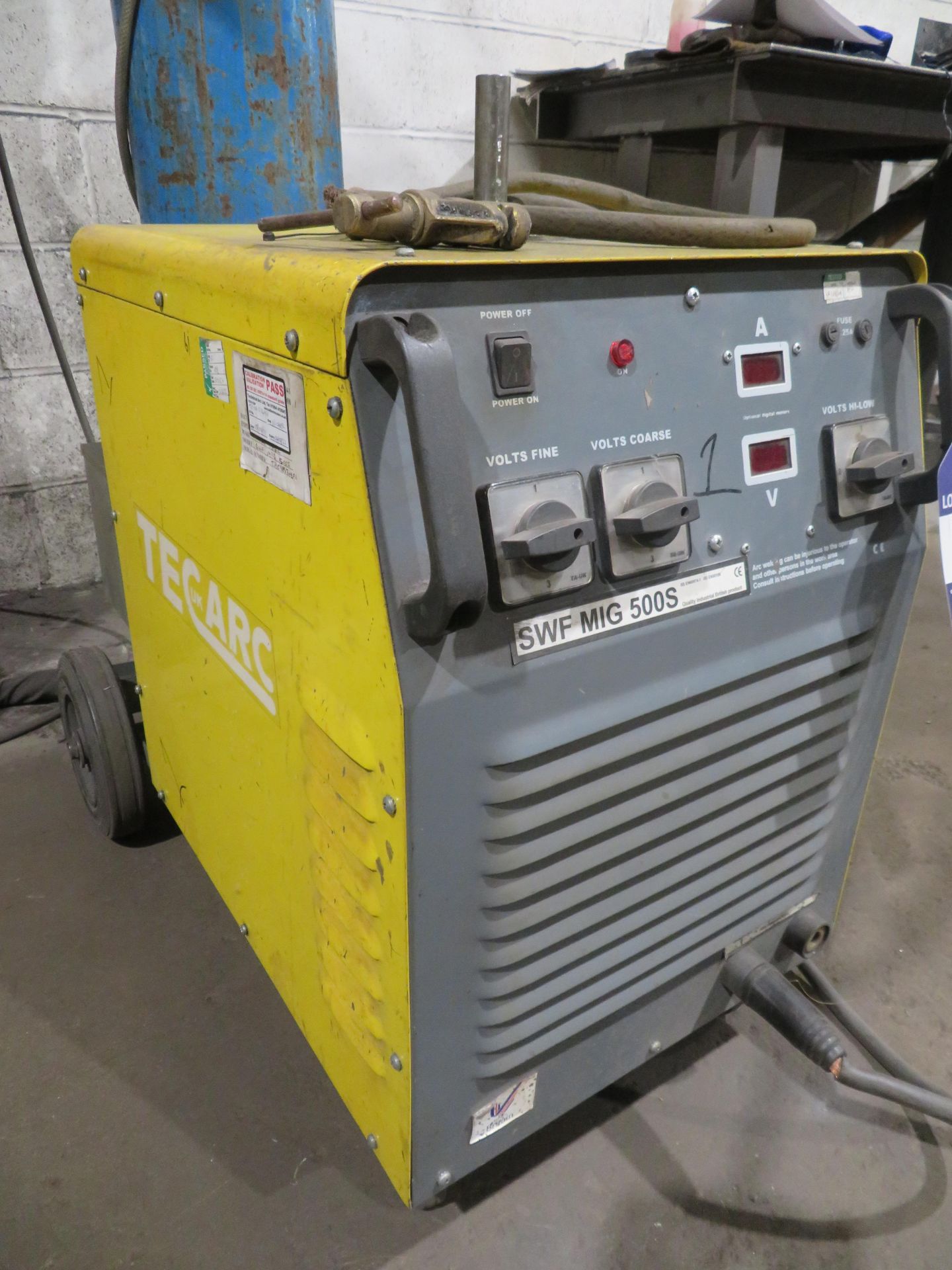 Tecarc SWF Mig 500s welder with F41G wire feed & swing jib (gas bottle not included)