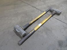 2 various sledge hammers
