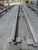 4x Angle topped steel trestles (c 6.1m x 400mm high)