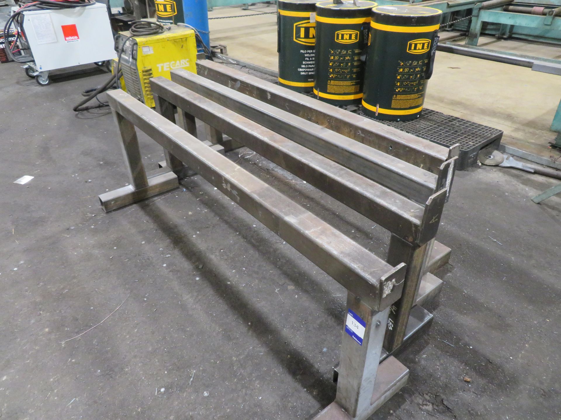 4x box section steel trestles (2000 x 90 x 700mm High)