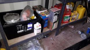 Contents of Shelf to Include Various Adhesives, Cement Colouring, Mortar Plasticiser, Patio