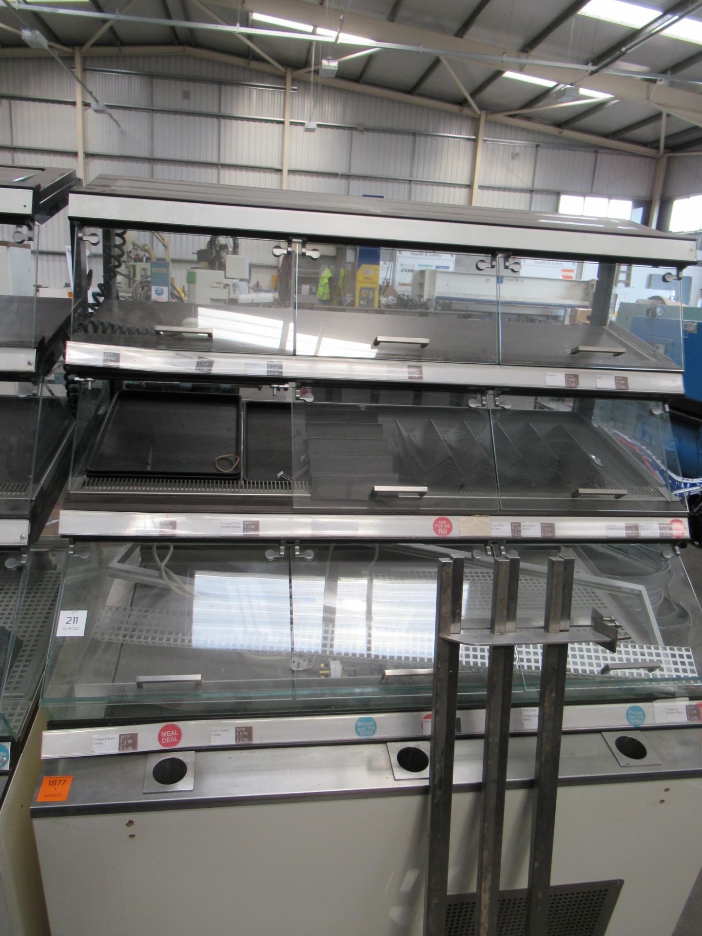 Three tier commercial catering display cabinet on castor wheels. - Image 2 of 3