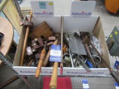 Two boxes of assorted tools etc