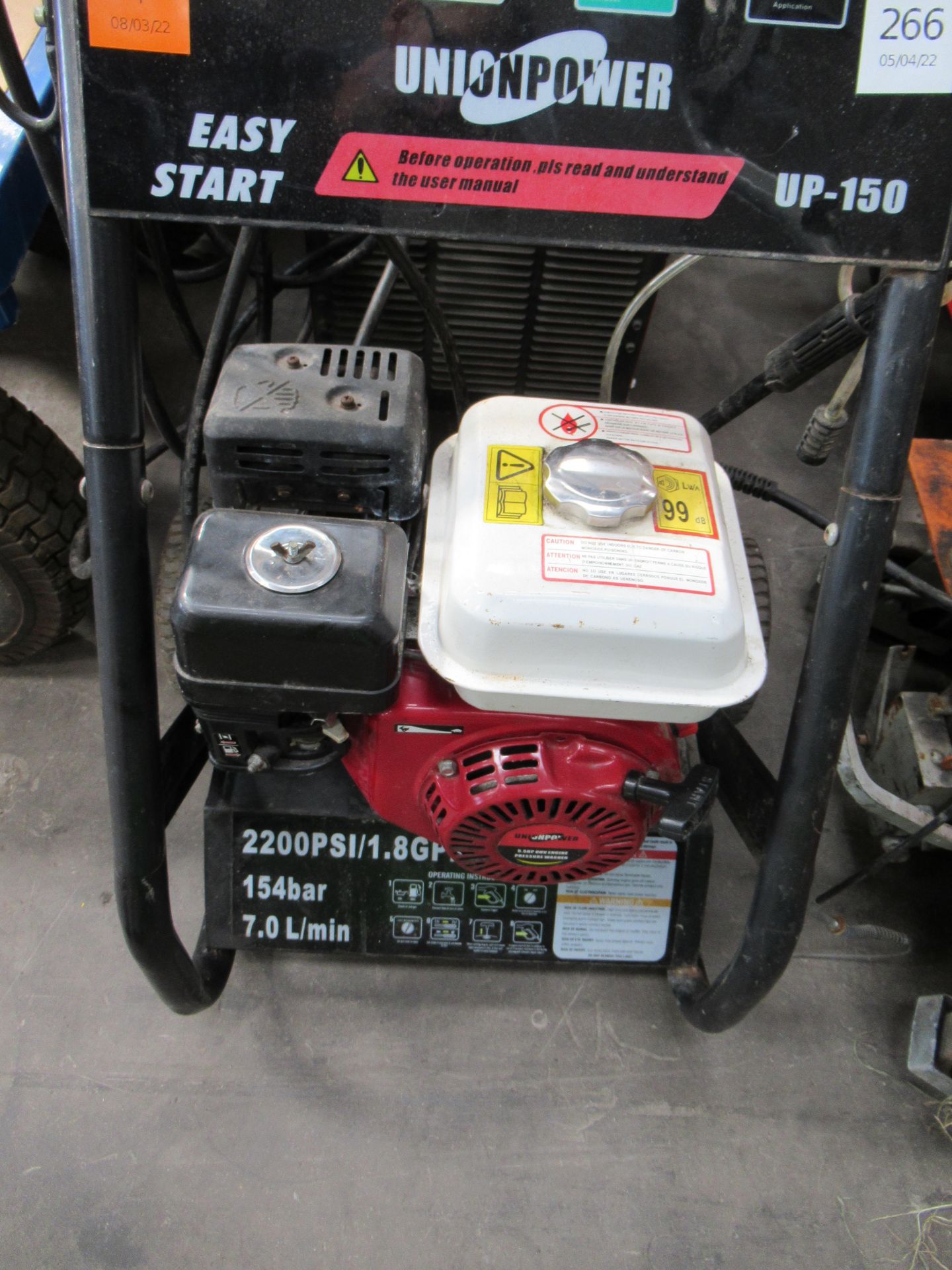 Union power UP-150 petrol powered pressure washer - Image 2 of 3