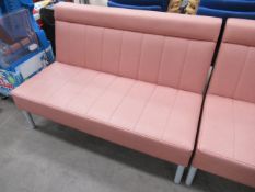 5x two seater cushioned bench units
