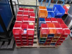 Pallet of assorted wall hanging storage bins
