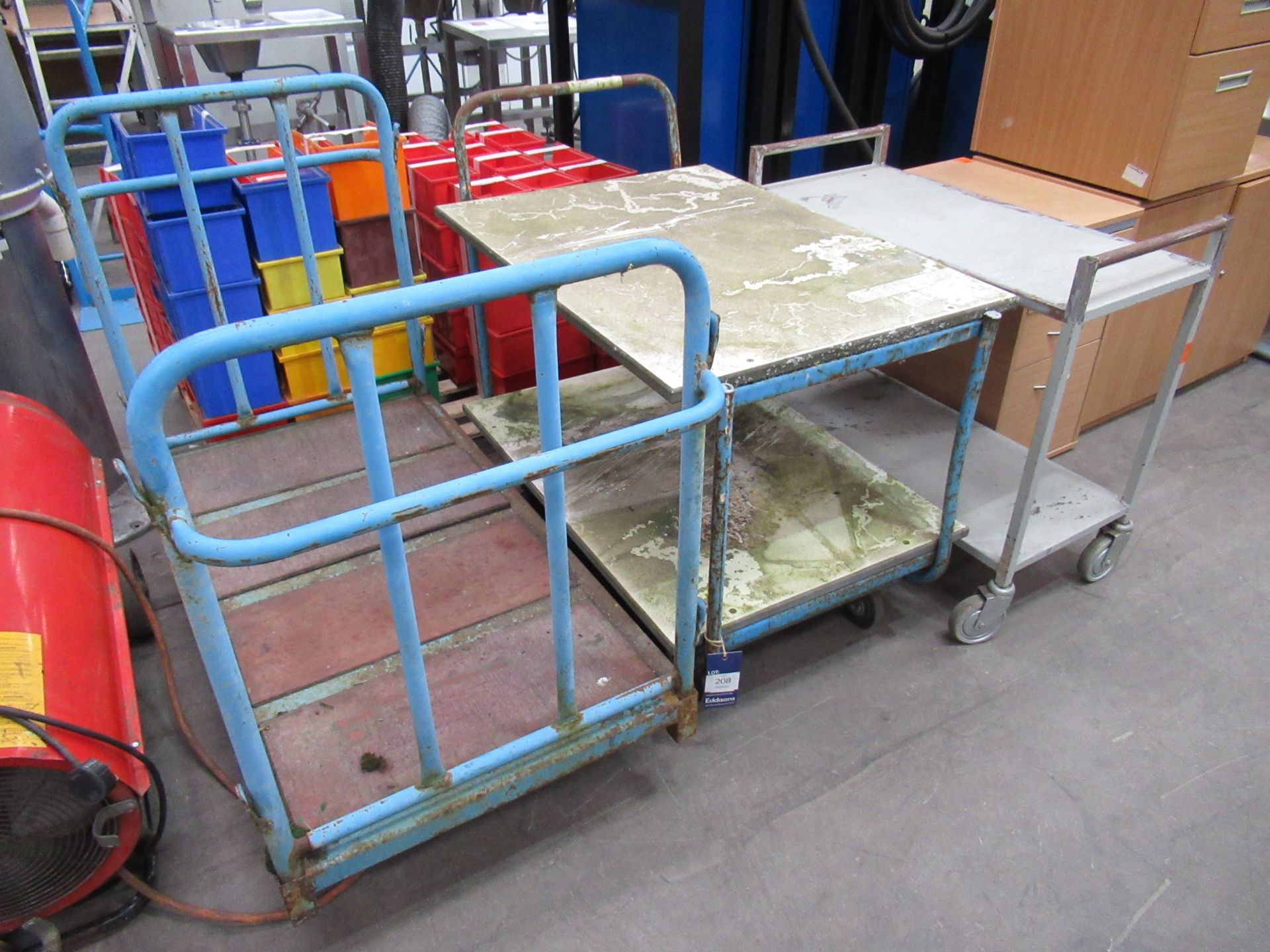 2x two tier trolllies and a double handled trolley - Image 2 of 3