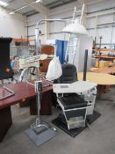 Inami Optometry chair and Frastema support unit. Comes with London Optical Co. Ltd lamp.