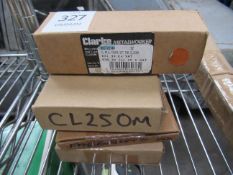 Clarke CL250M spares including mill chuck set, follow rest, face plate and fixed steady
