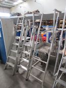 7 rung step ladder, 3 rung platform ladder and Tubesca 3 rung step ladder