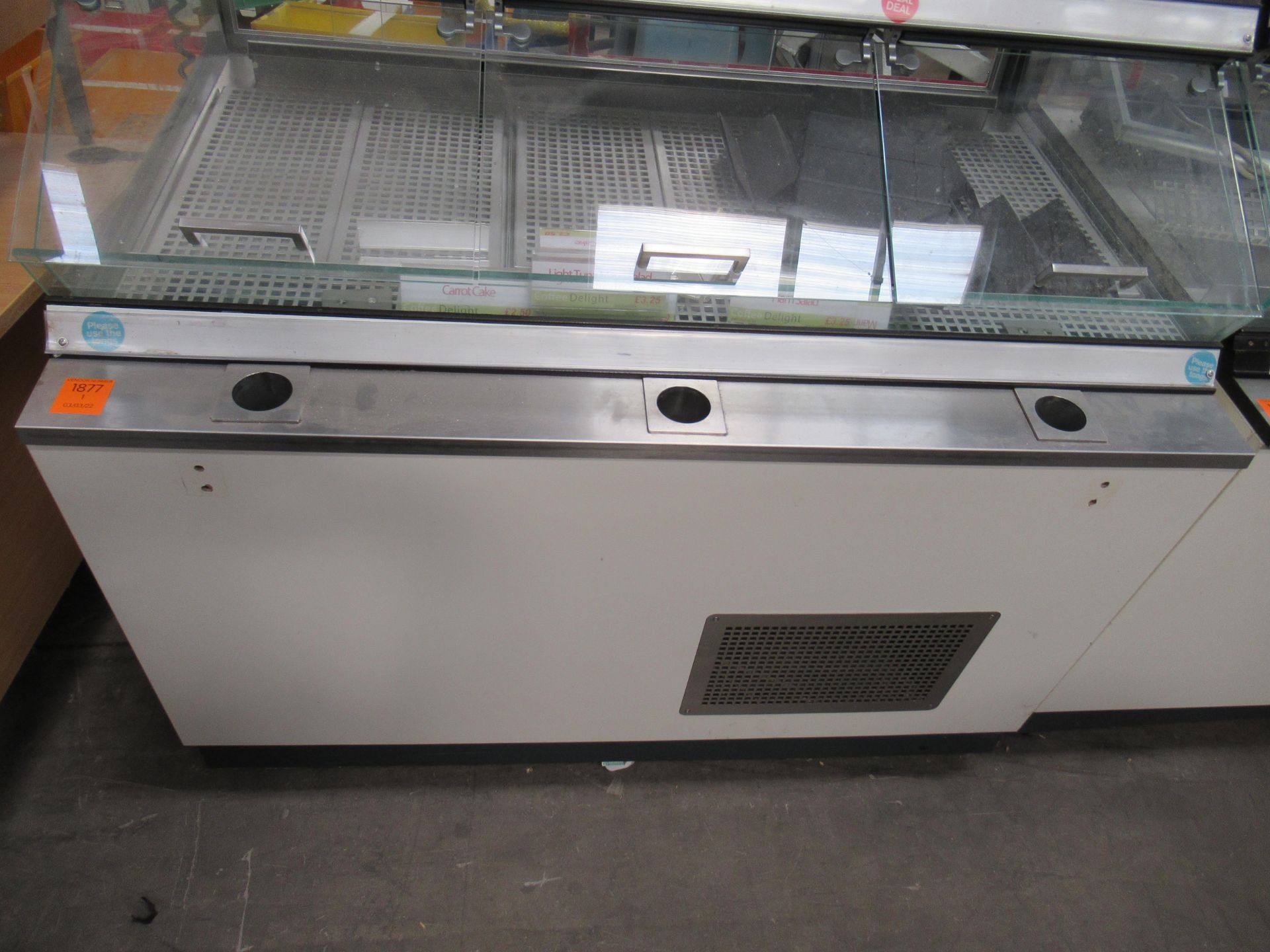 Three tier commercial catering display cabinet on castor wheels. - Image 2 of 3