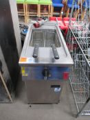 A Falcon stainless steel twin fryer, 3ph