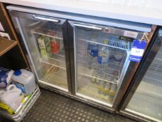 Blizzard Two Door Undercounter Display Fridge
