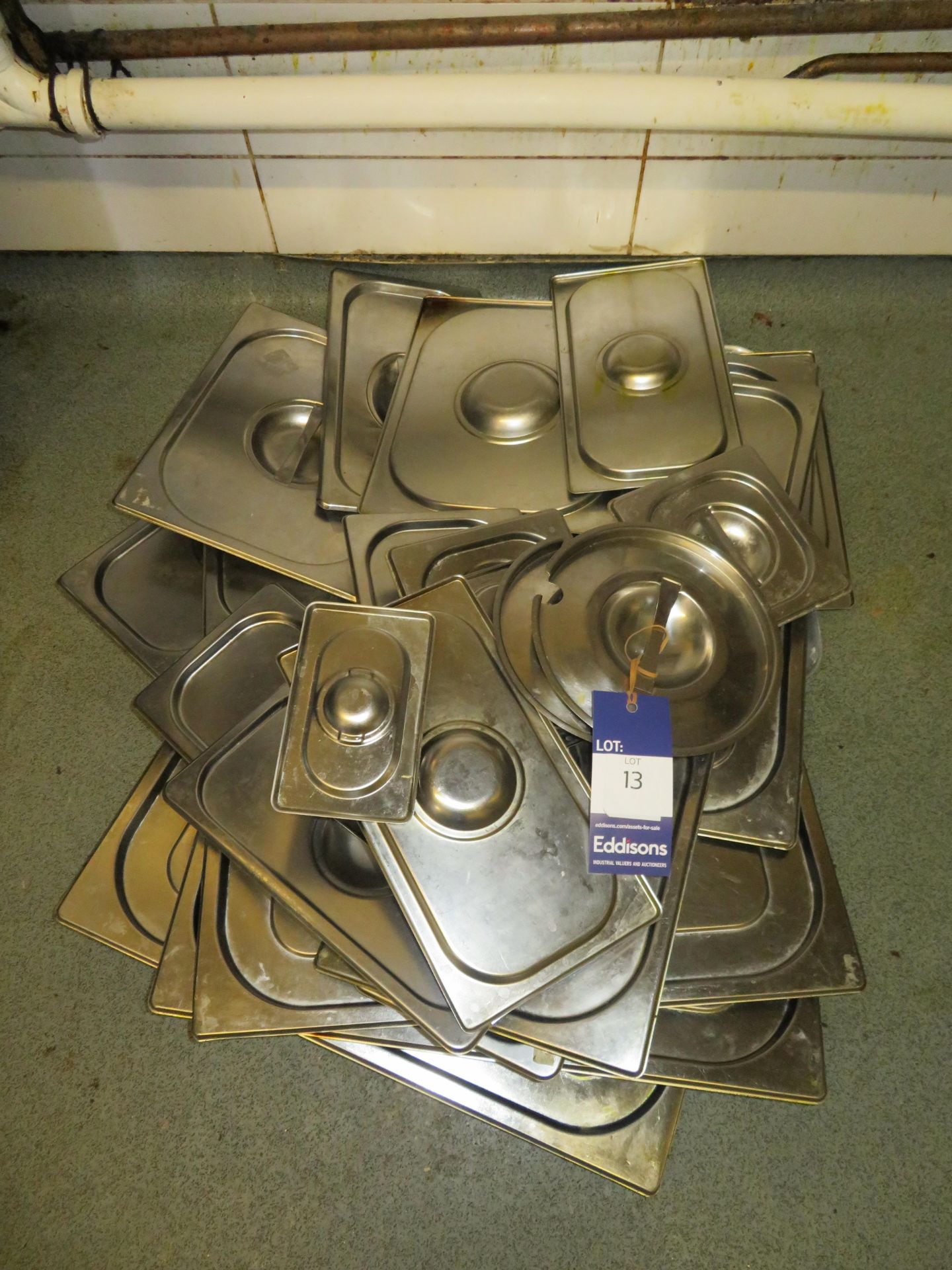 Qty of Stainless Steel Bain-Maire Lids