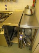 2 x Stainless Steel Prep Tables (300 x 800mm)