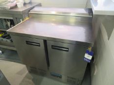 Polar Double Door Stainless Steel Refrigerated Prep Table with Cold Well (900 x 700mm)
