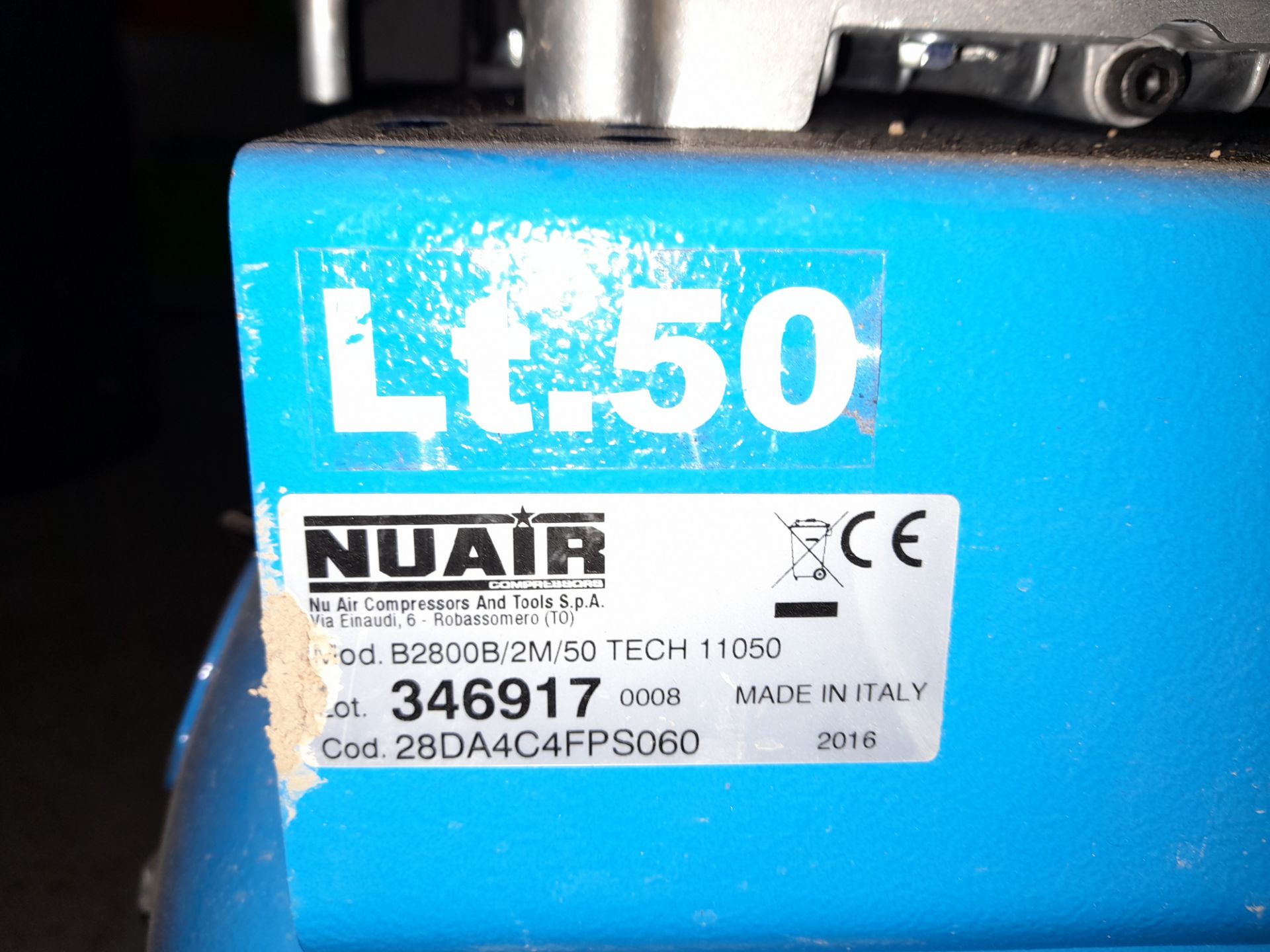 Nuair B2800B/2M/50 Tech 11050 mobile compressor, 110v - Image 2 of 2