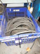 Assortment of welding cabling, to plastic crate