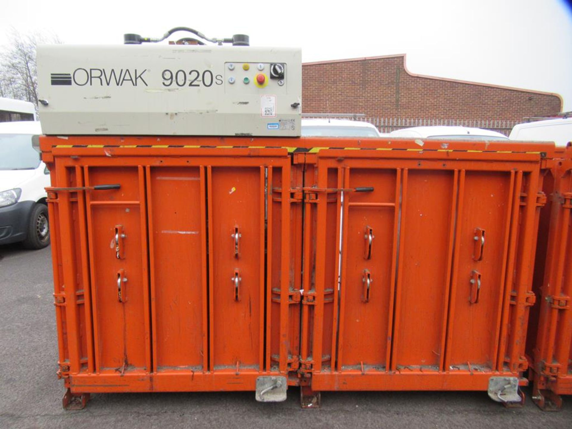 Orwak 9020S triple chamber baler (s/n 1210108521) 400V, 50/60Hz, 3Kw - Image 2 of 11