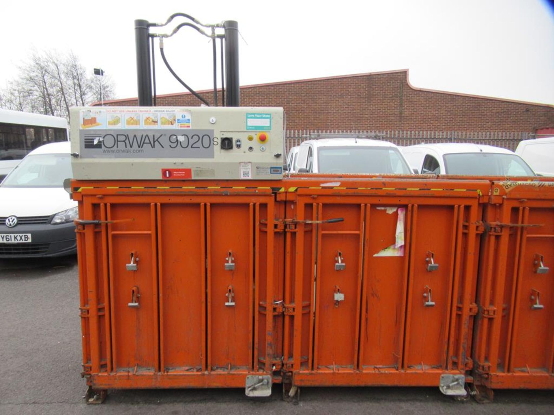 Orwak 9020S triple chamber baler (s/n 060366834) 400V, 50/60Hz, 3Kw - Image 2 of 10