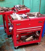 2 Clarke Mobile Tool Chests & Contents of Various Tooling