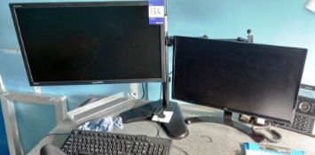 2 x Various Monitors to Adjustable Stand