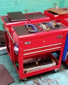 2 Clarke Mobile Tool Chests & Contents of Various Tooling