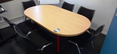 Oval Boardroom Table and 6 x Chairs