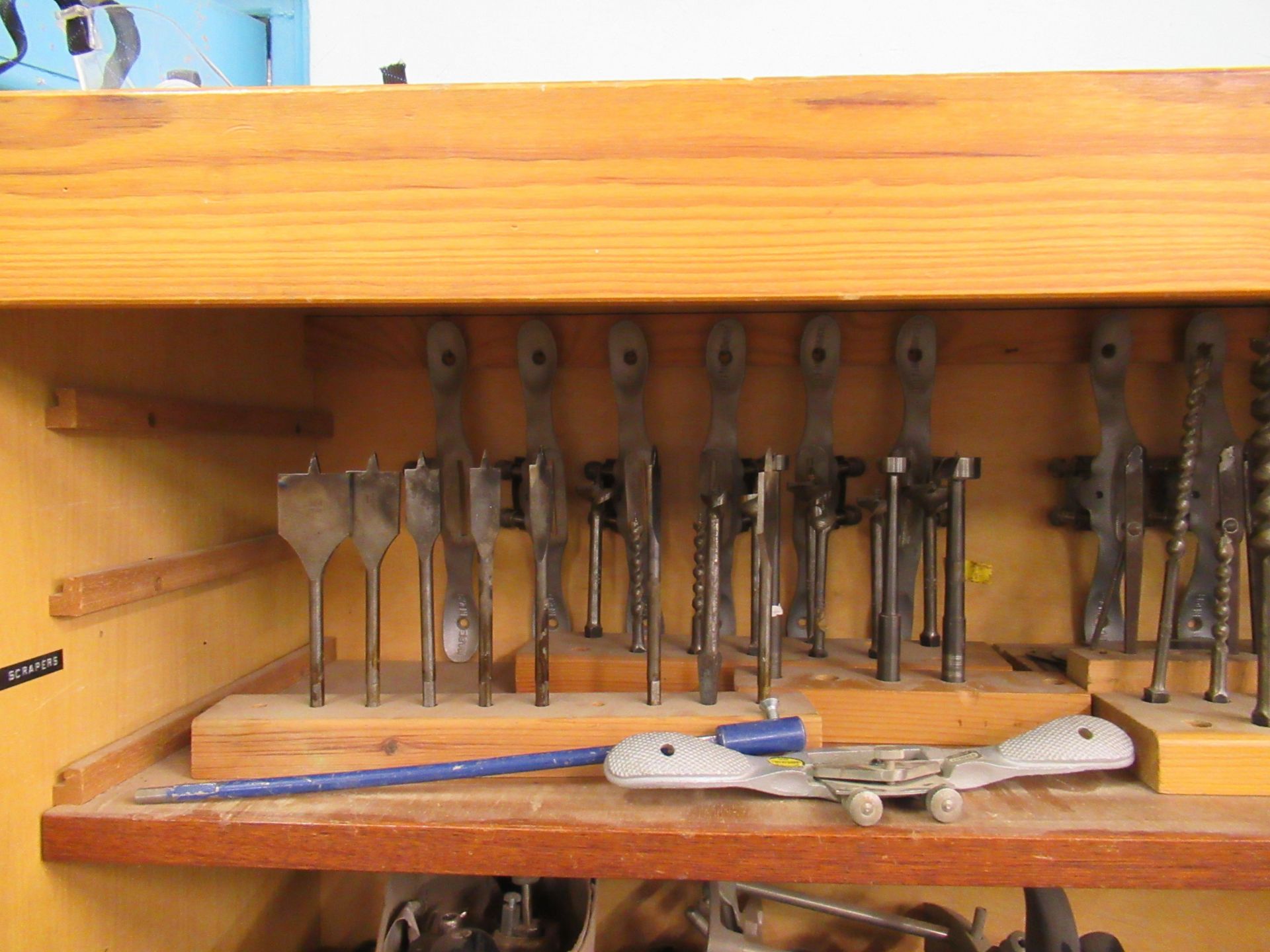 Quantity of Handtools & Metrology Equipment and 2 Lift Up Tambour Front Wooden Cabinets - Image 6 of 16