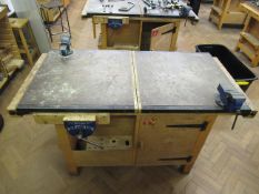 Emir Metalworking/Woodwoking Bench with 2 x Engineers Vices and 2 x Joiners Vices