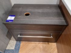Single drawer vanity cabinet, to first floor showr