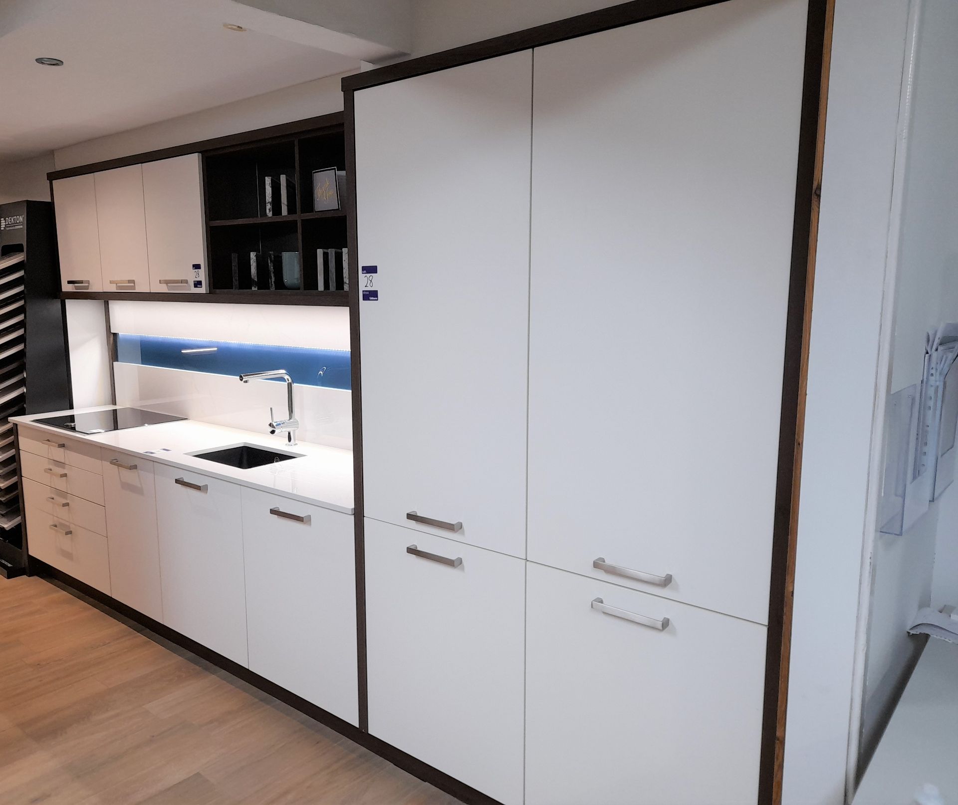 Bespoke modern compact kitchen, with Dekton worksu