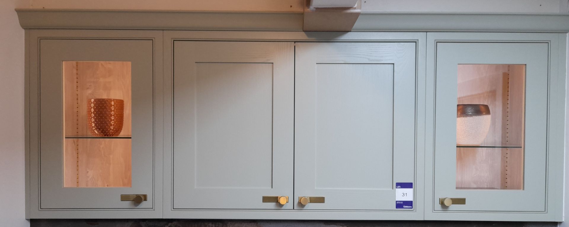 Bespoke ‘inframe’ kitchen units with glass units a