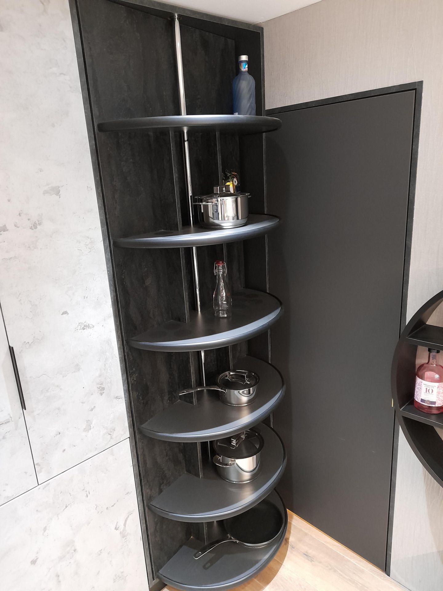 Bespoke modern revolving pantry cabinet. Dimension - Image 2 of 2