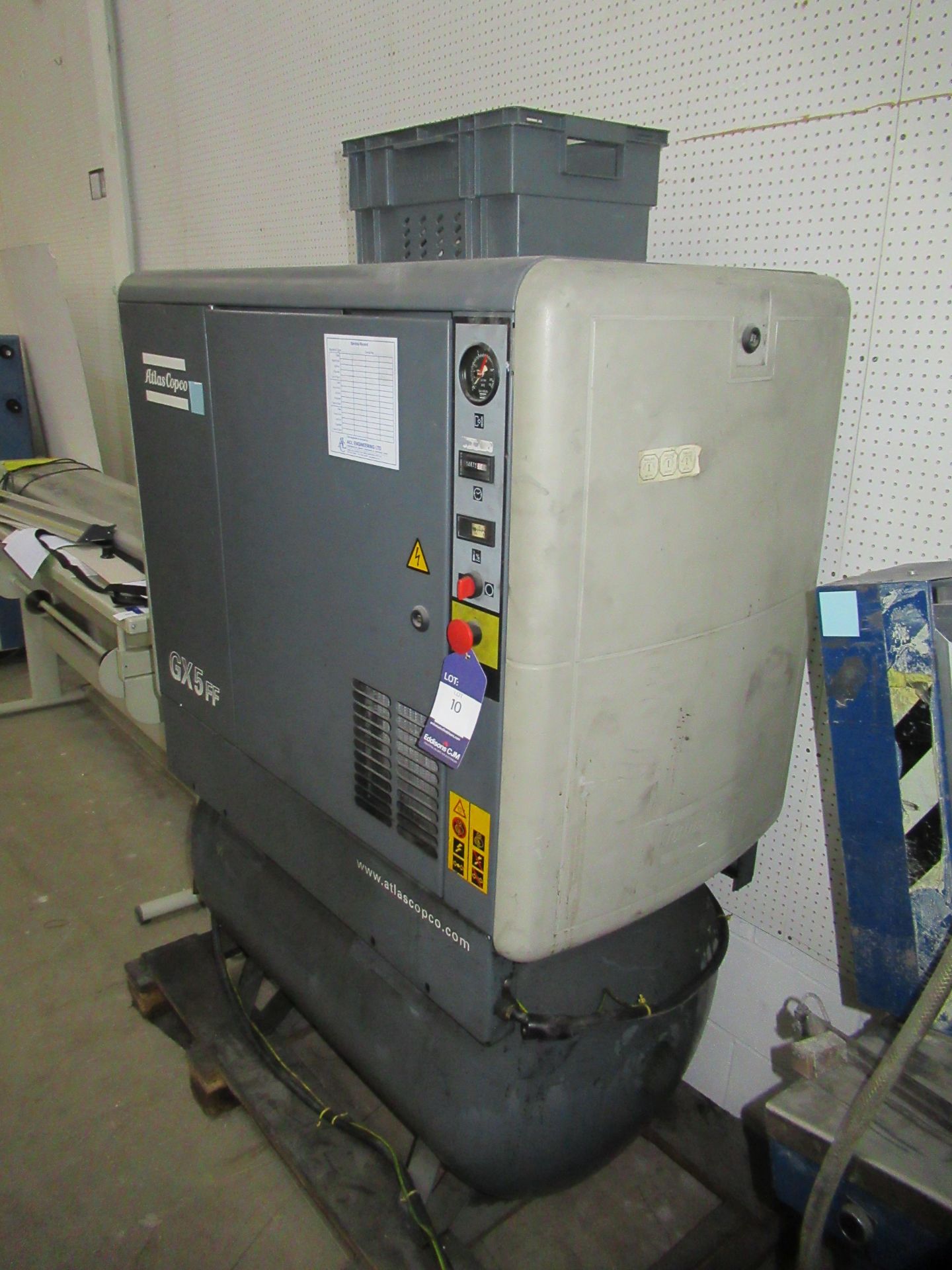 Atlas Copco GX5FF compressor, 14872 recorded hours, 3PH - Image 4 of 5