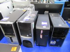 4x assorted PC's including Dell Inspiration 3847, Asus desktop PC and 2x Windows PC's