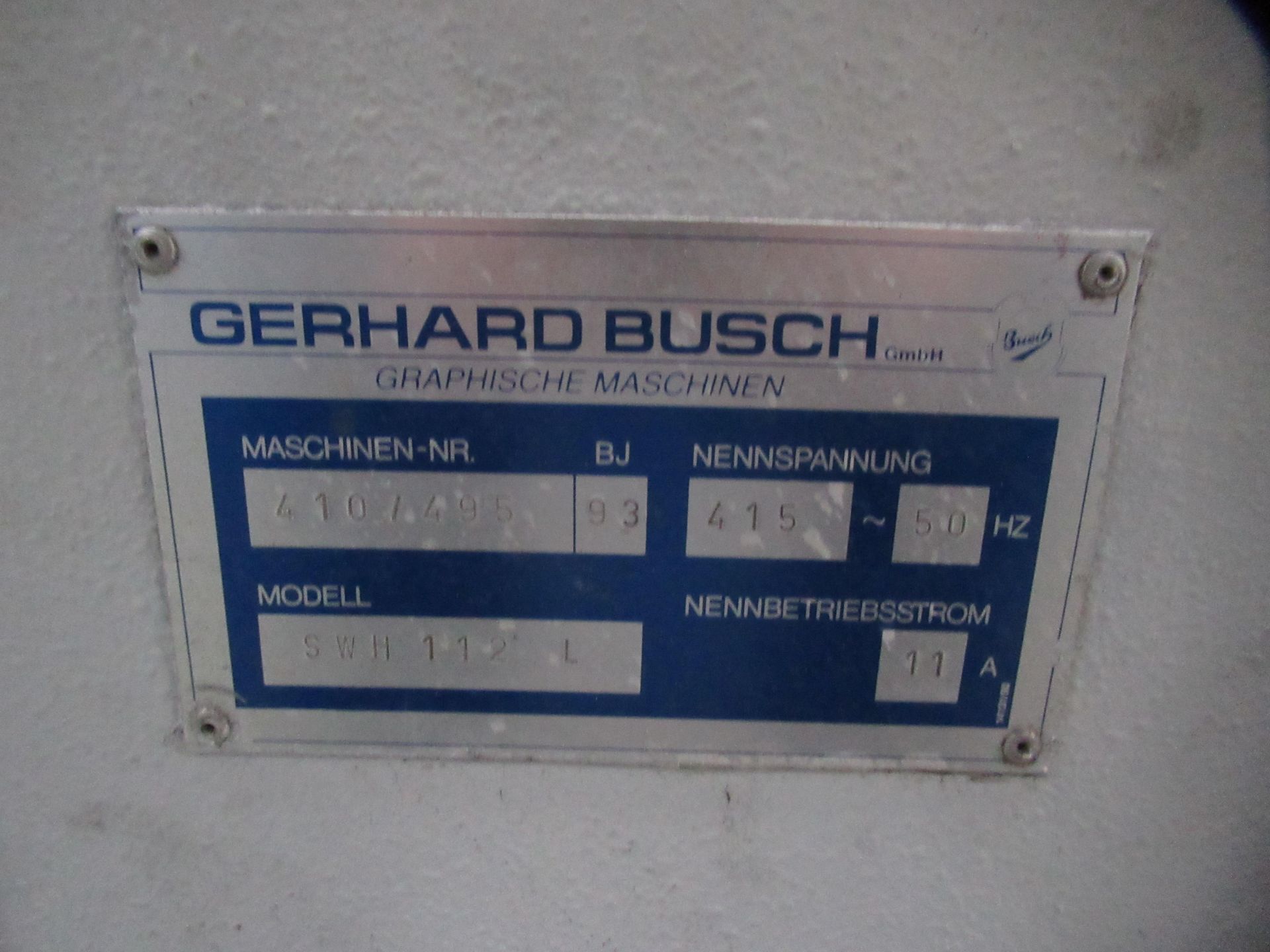 Gerhard Busch, SWH112L pile turner machine no. 410/495, 415V - Image 4 of 4