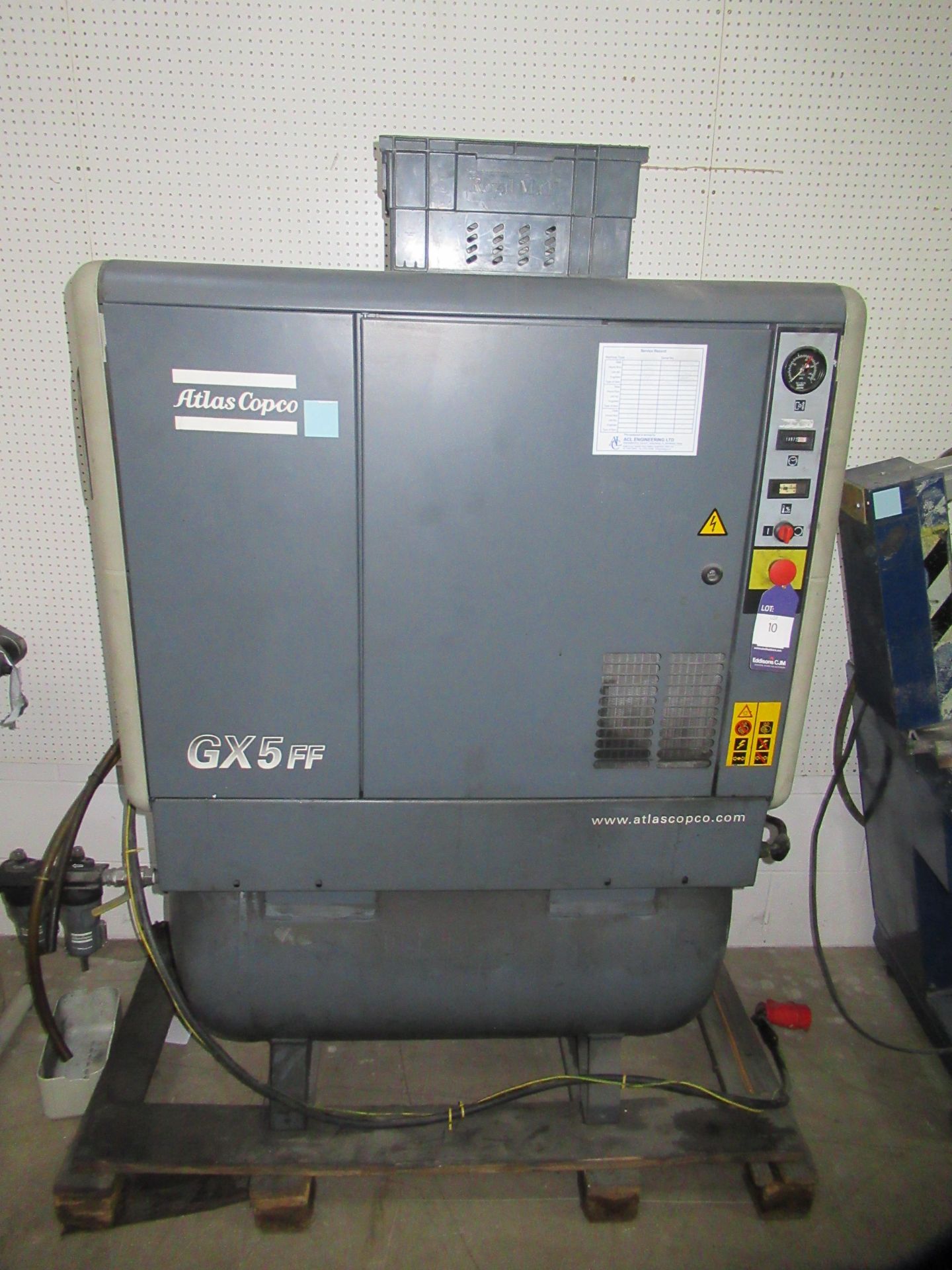 Atlas Copco GX5FF compressor, 14872 recorded hours, 3PH