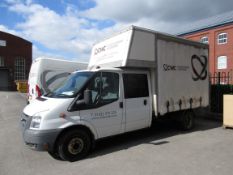 Ford Transit 100 T350L Double Cab RWD Luton with Curtain Van with Del SlimJim DL500G Tail lift, Regi