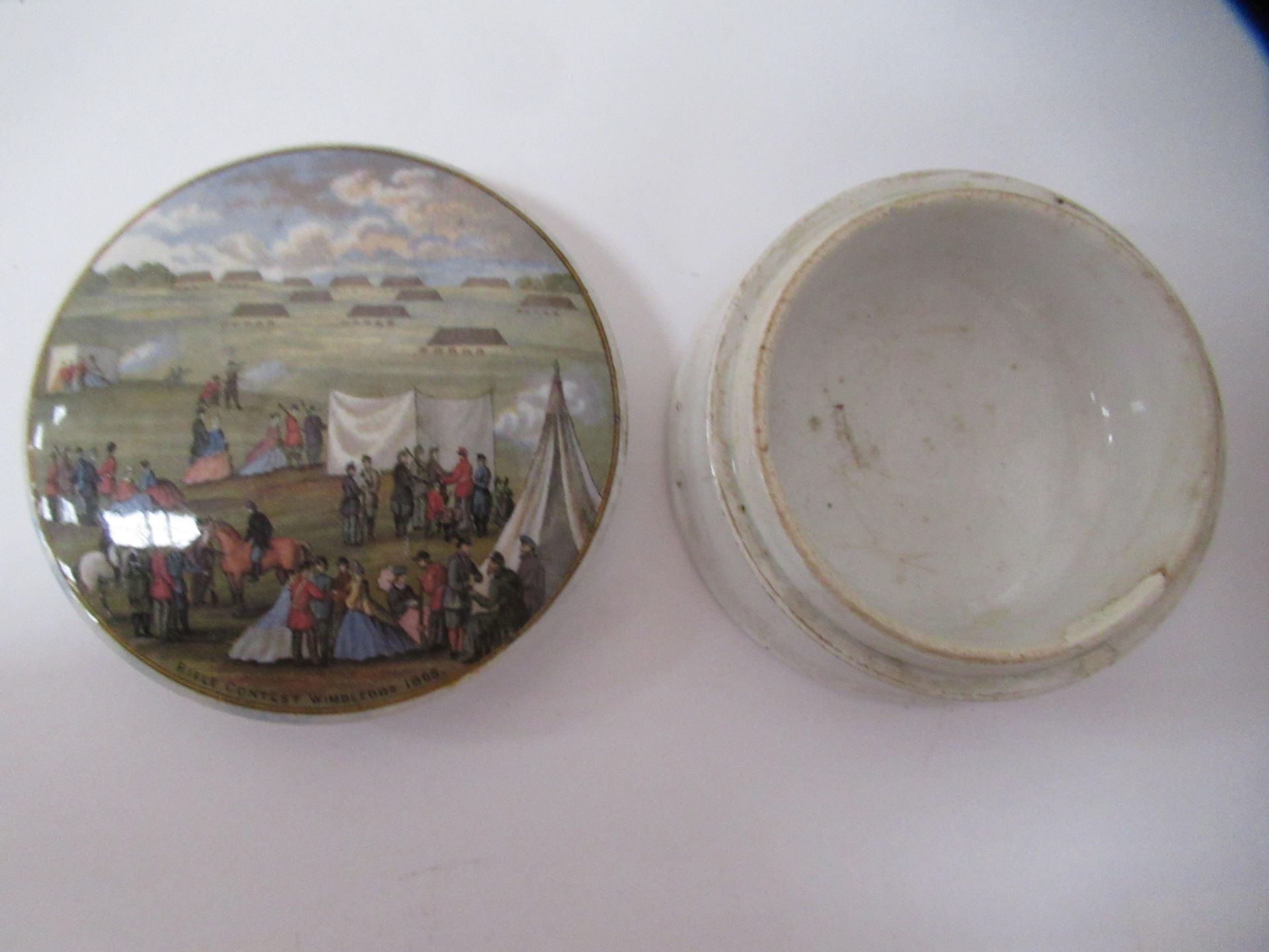 6x Prattware ceramic lids including 'Shakespeare House', 'Pegwell Bay', 'Philadelphia Exhibition 187 - Image 9 of 28