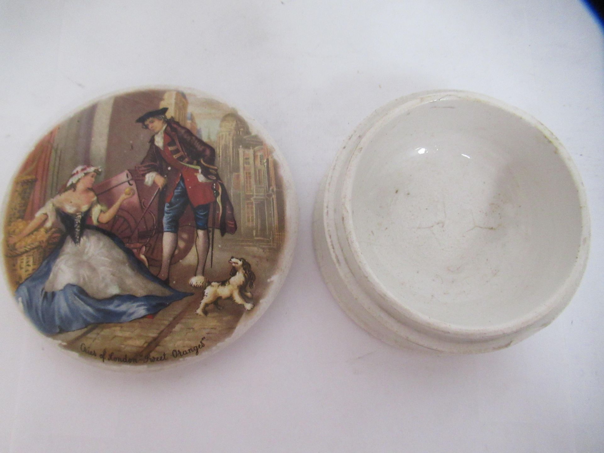 4x Prattware ceramic lids including 'Cries of London- "Sweet Oranges" ' - Image 13 of 24