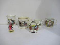 Early Royal themed cups and tumbler by J.G Meakin, Aynsley, Ford and Pointon etc