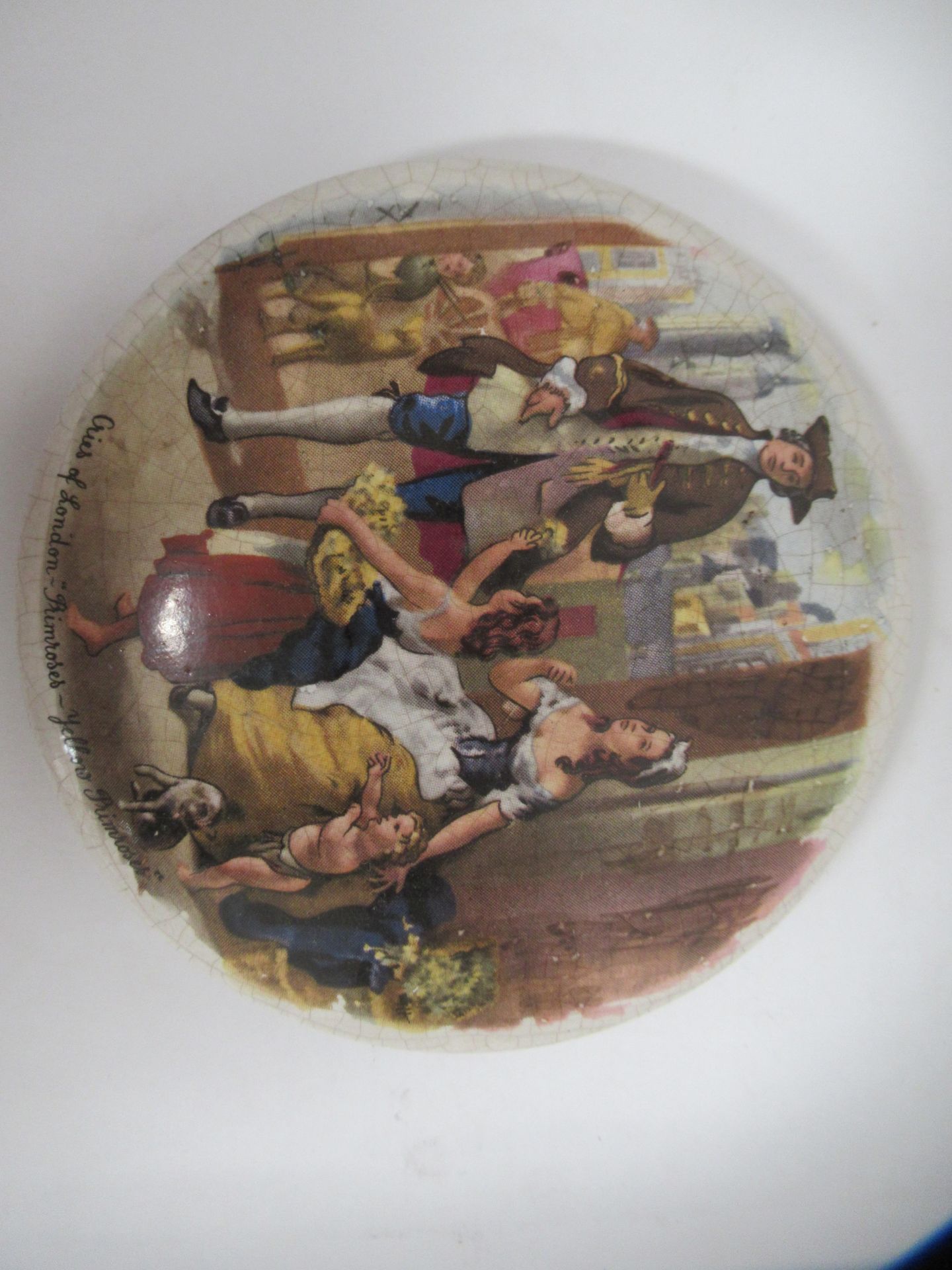 6x Prattware ceramic lids including 'The Enthusiast', 'Cries of London- "Fine Black Cherries" and "P - Image 4 of 22
