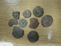 Assorted metal detecting discoveries, most unidentifiable but may be coins