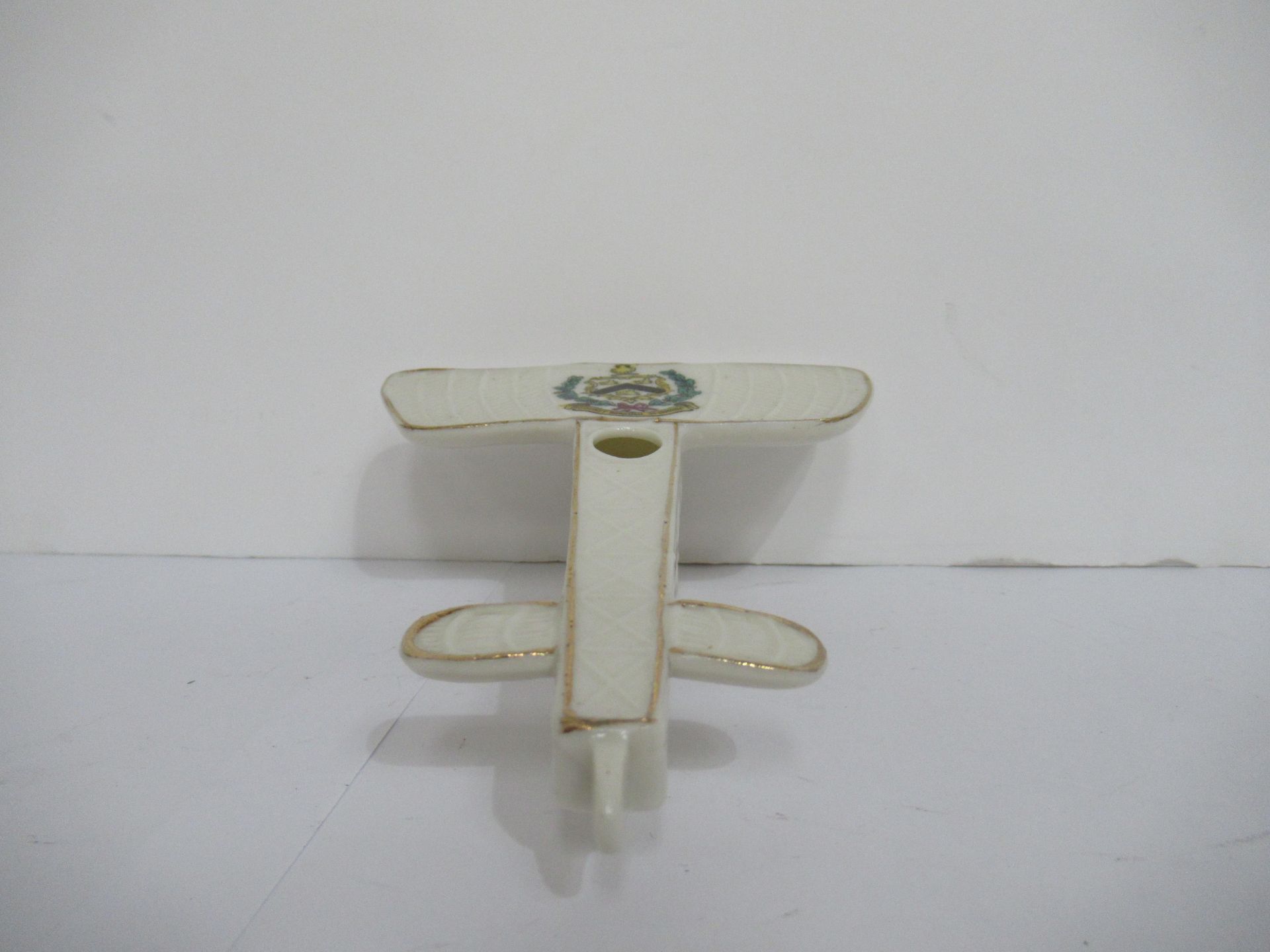 Crested china Clifton model of aeroplane with Grimsby coat of arms - Bild 4 aus 9