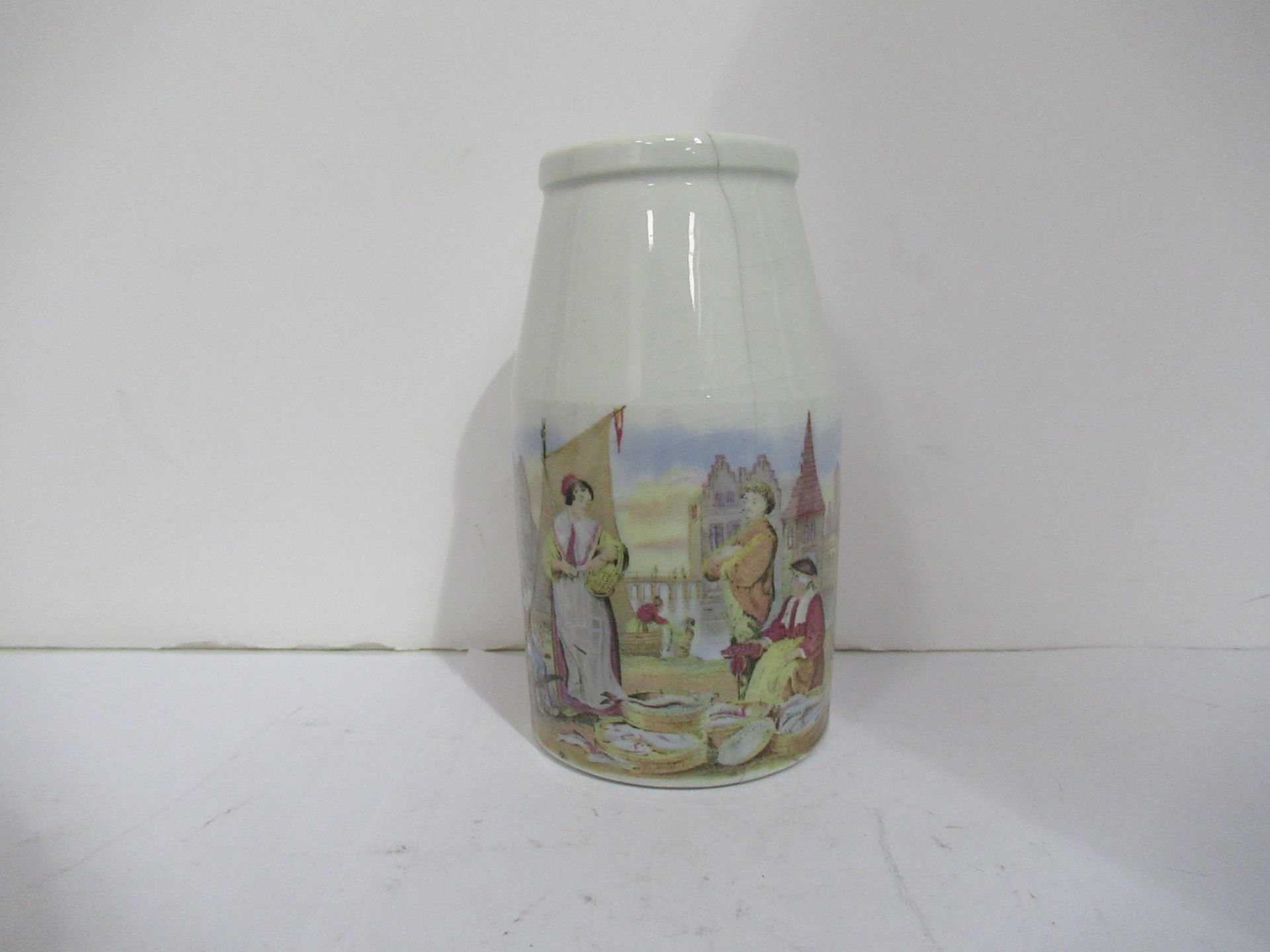 6x Prattware painted jars including one depicting Venice - Image 22 of 42