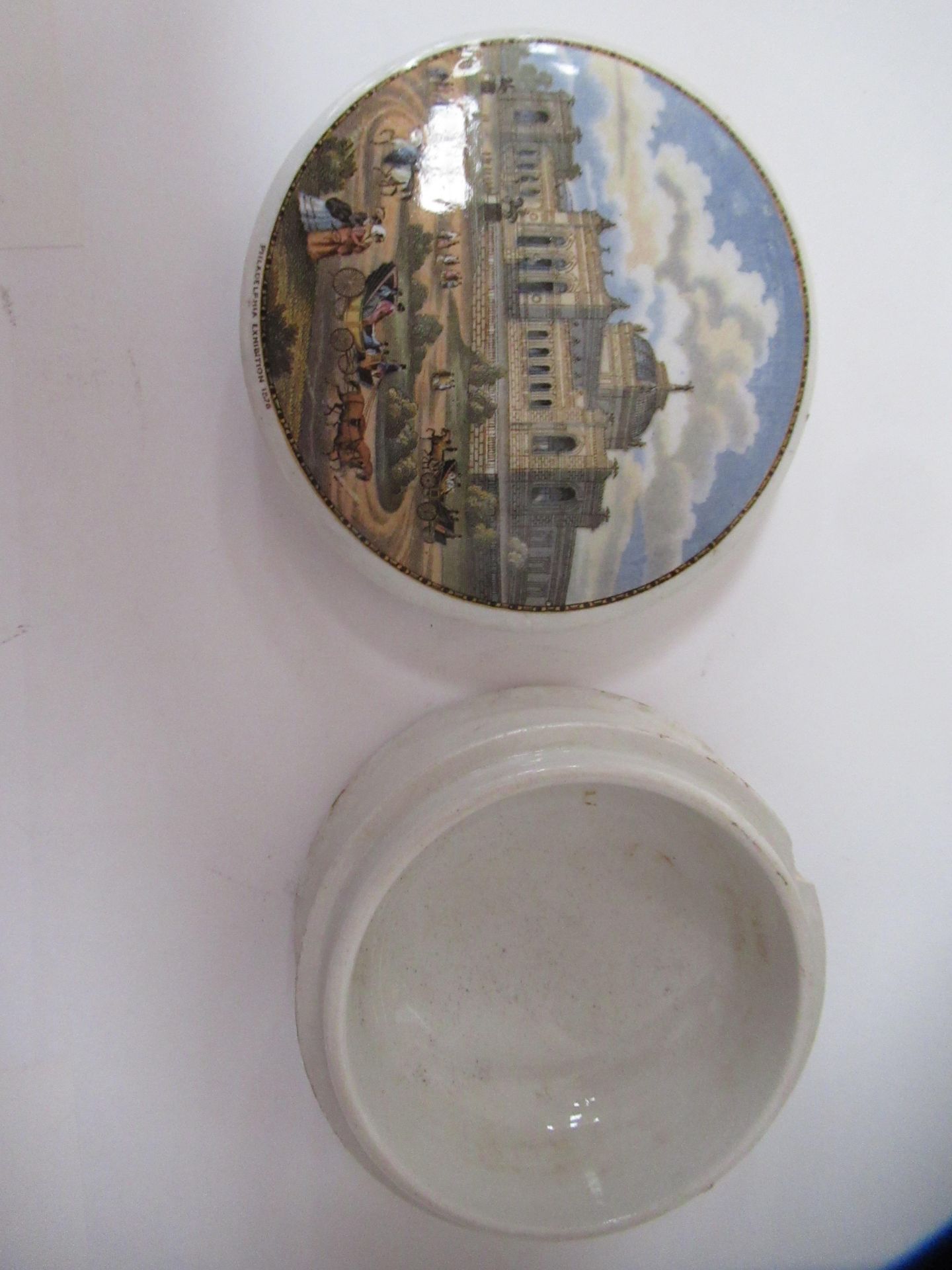 6x Prattware ceramic lids including 'Shakespeare House', 'Pegwell Bay', 'Philadelphia Exhibition 187 - Image 19 of 28