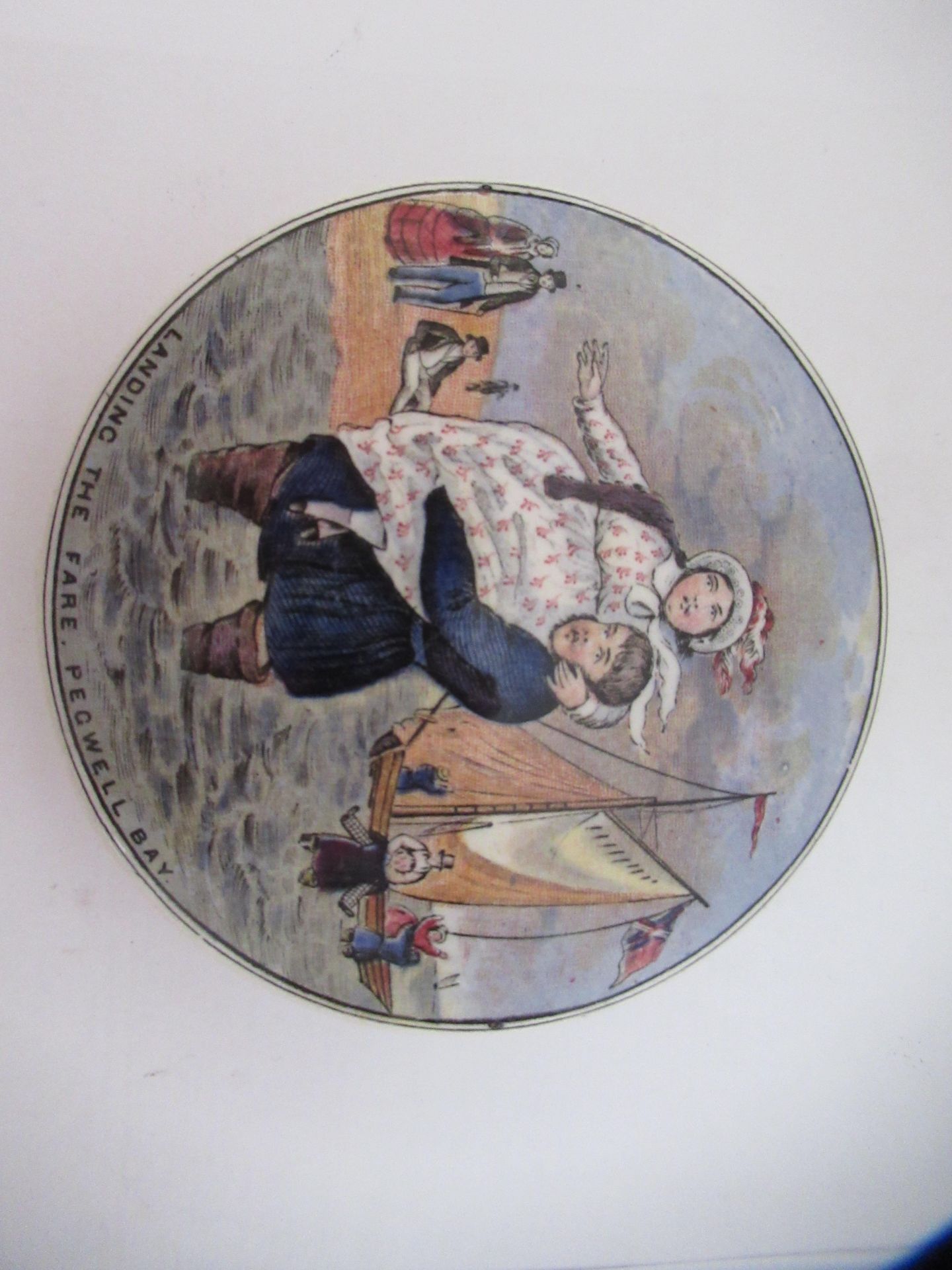 6x Prattware ceramic lids including 'Landing the Fare- Pegwell Bay', 'I See You My Boy', 'Dr Johnson - Image 5 of 25